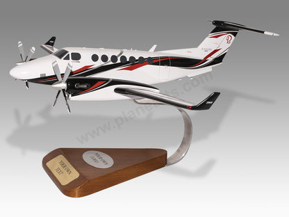 Beechcraft King Air 350 350i Handmade Solid Kiln Dried Mahogany Wood Display Replica Scale Airplane Model