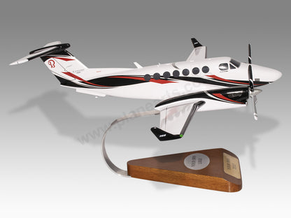 Beechcraft King Air 350 350i Handmade Solid Kiln Dried Mahogany Wood Display Replica Scale Airplane Model