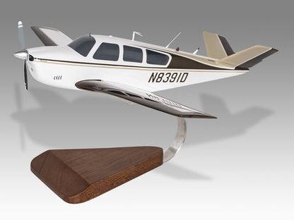 Beechcraft J35 Bonanza Handmade Solid Kiln Dried Mahogany Wood Display Replica Scale Model