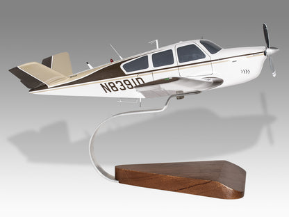 Beechcraft J35 Bonanza Handmade Solid Kiln Dried Mahogany Wood Display Replica Scale Model